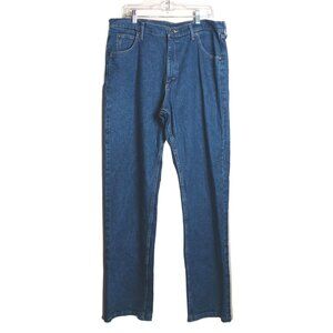 Wrangler Straight Jeans Mens 36x34 Medium Wash High Rise Stretch Western Comfort